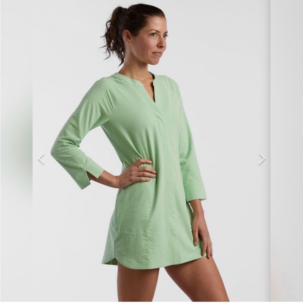 Title Nine Speed Racer Long Sleeve Tunic Textured Seafoam Green